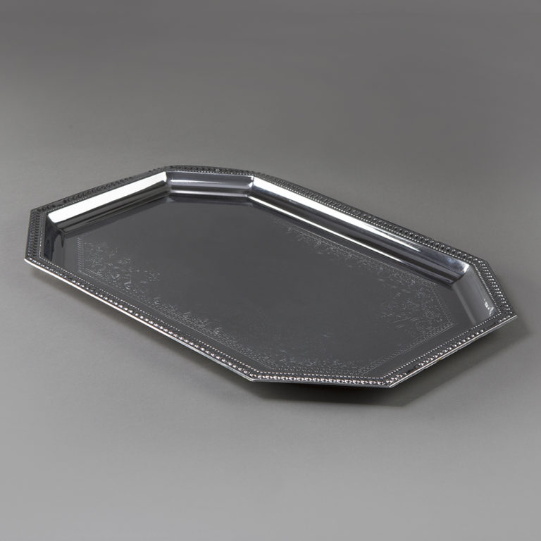 Serving Tray Rectangle Large Silver 204 Events