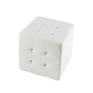 Riviera Tufted Cube – White